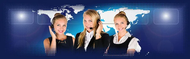 callcenter, headset, kvinna, service, samråd med, information, konversation, kontinenter, global, internationell, hörlurar, telefon, hjälp, ring, företags, bokning, ringa ett samtal, st. Så bedömer du integrationer vid val av affärssystem
