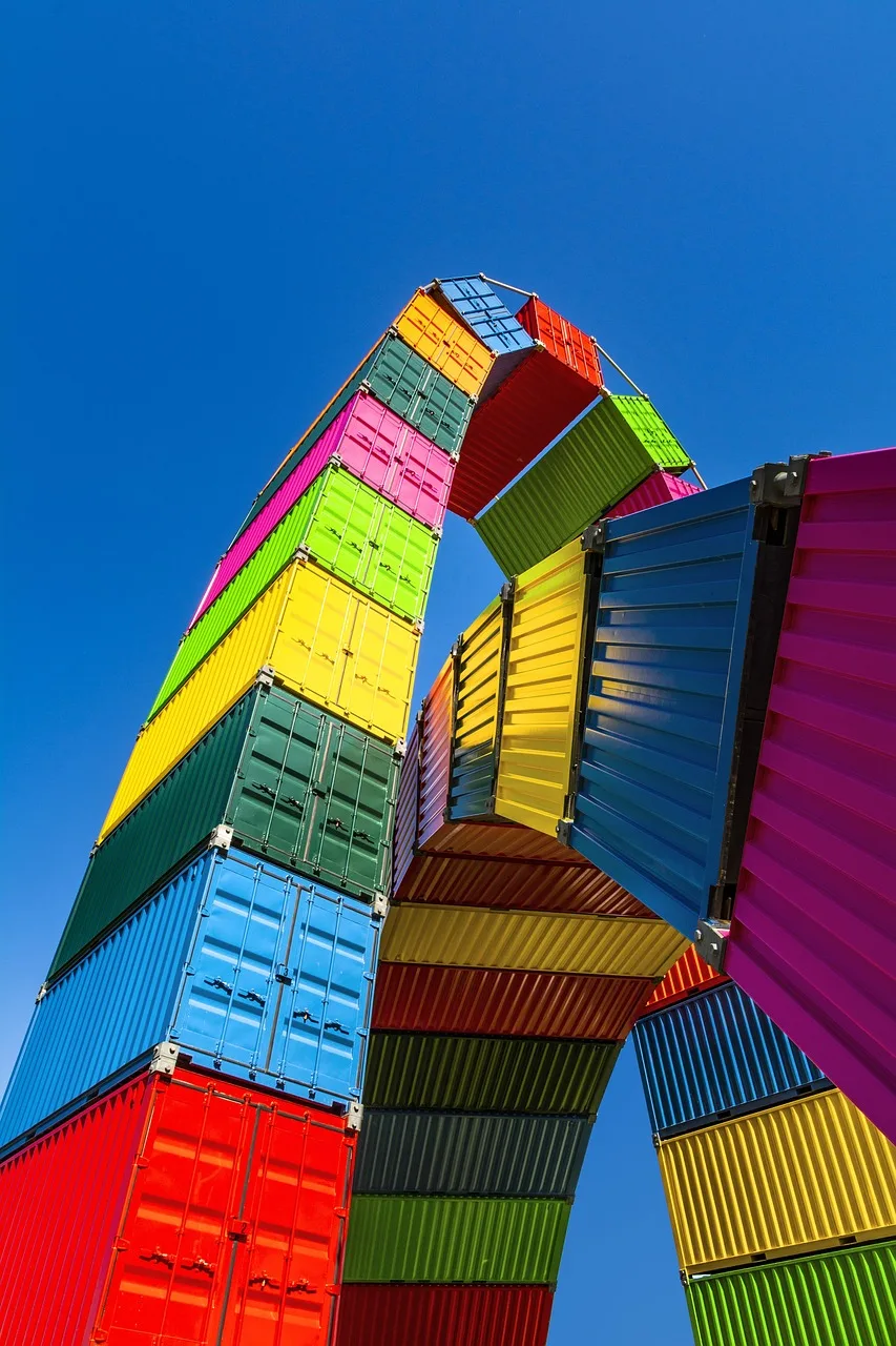iso, behållare, godstransporter, handel, frakt, natur, exportera, sändning, importera, leverans, lastbil, nautisk, hamn, transport, läser in, lagring, bärare, distribution, ladda, industriell, hav, le havre, blå lastbil, blå-branschen